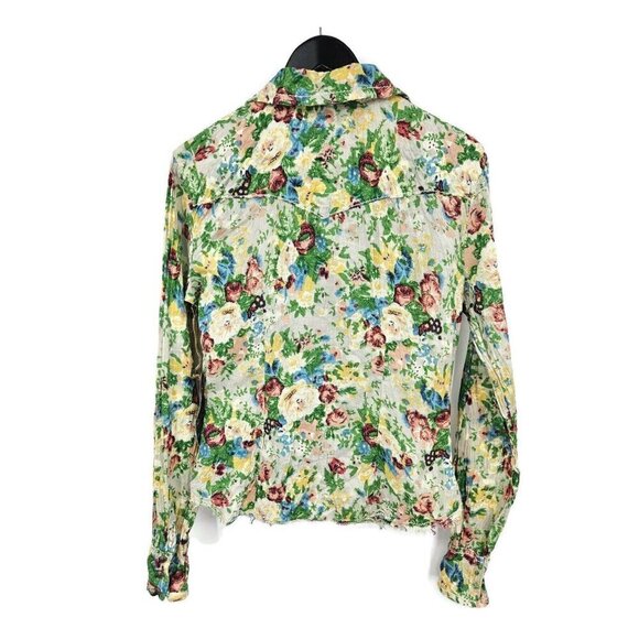 New Stitch's Floral Western Shirt Womens M Snap Front The Rodeo Cotton - Picture 3 of 7